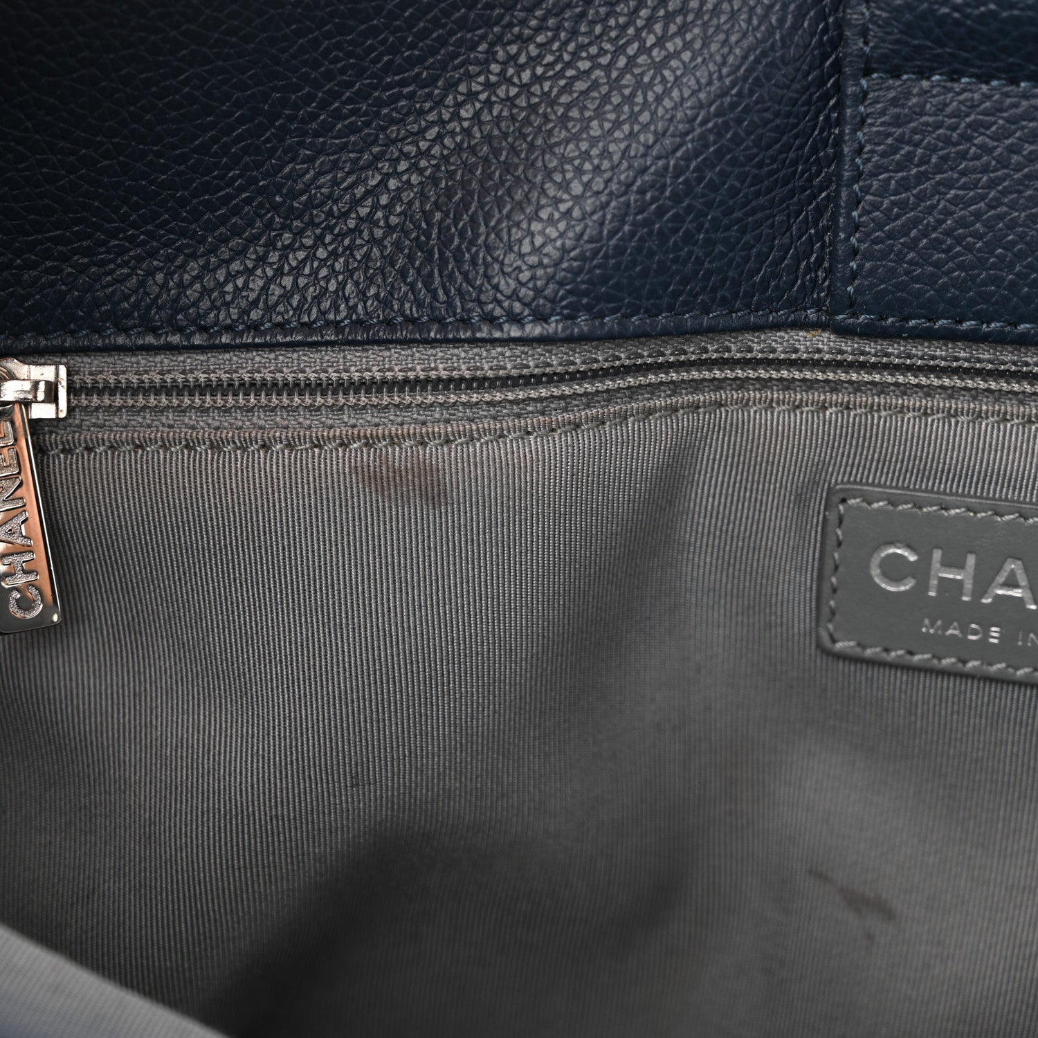 Chanel Calfskin Cerf Executive Shopper Tote Blue 11 of 17