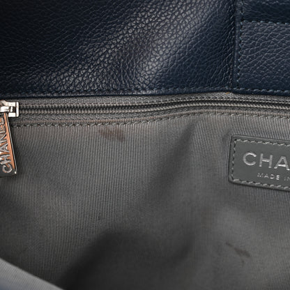 Chanel Calfskin Cerf Executive Shopper Tote Blue 11 of 17