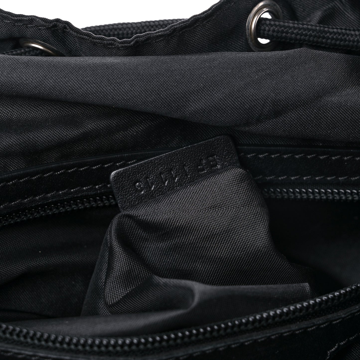 Nylon Logo Backpack Black