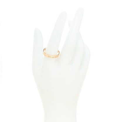 Tiffany 18K Rose Gold Diamond Logo Band Ring 60 9.25 2 of 5