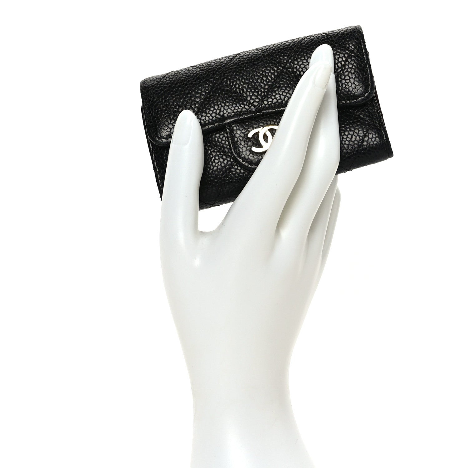 Chanel Caviar Quilted 6 Key Holder Black 2 of 8