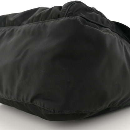 Prada Re-Nylon Vela Saffiano Double Buckle Messenger Shoulder Bag Black 10 of 10