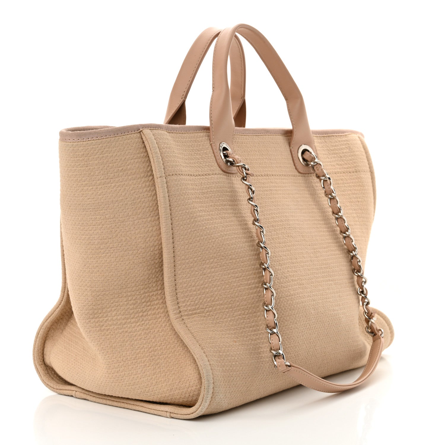 Chanel Mixed Fibers Medium Deauville Tote Beige 4 of 15