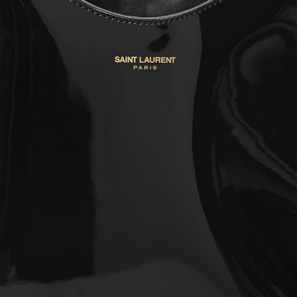 Saint Laurent Patent Calfskin Rendez-Vous Hobo Black 8 of 10