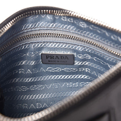 Prada Glace Calf Etiquette Clutch Black Astrale 6 of 10
