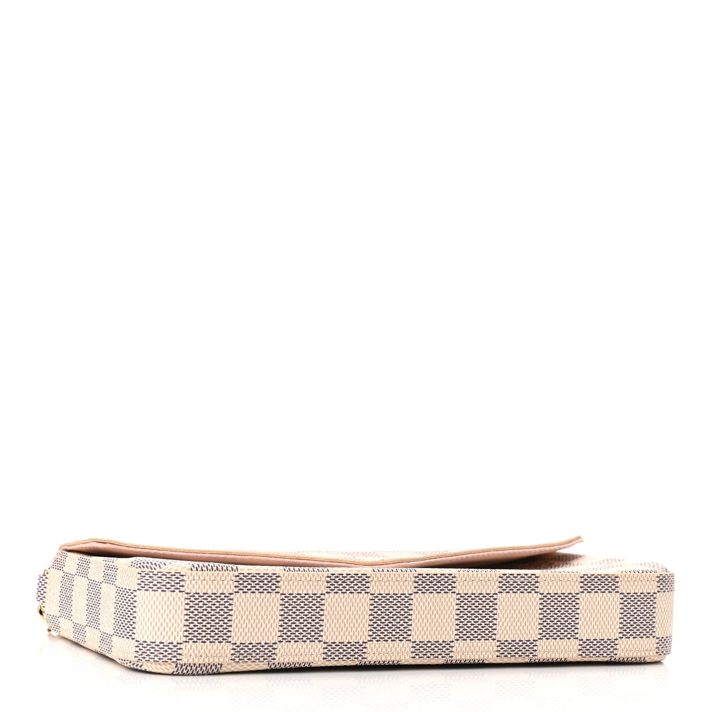 Damier Azur Pochette Felicie Chain Wallet Rose Ballerine