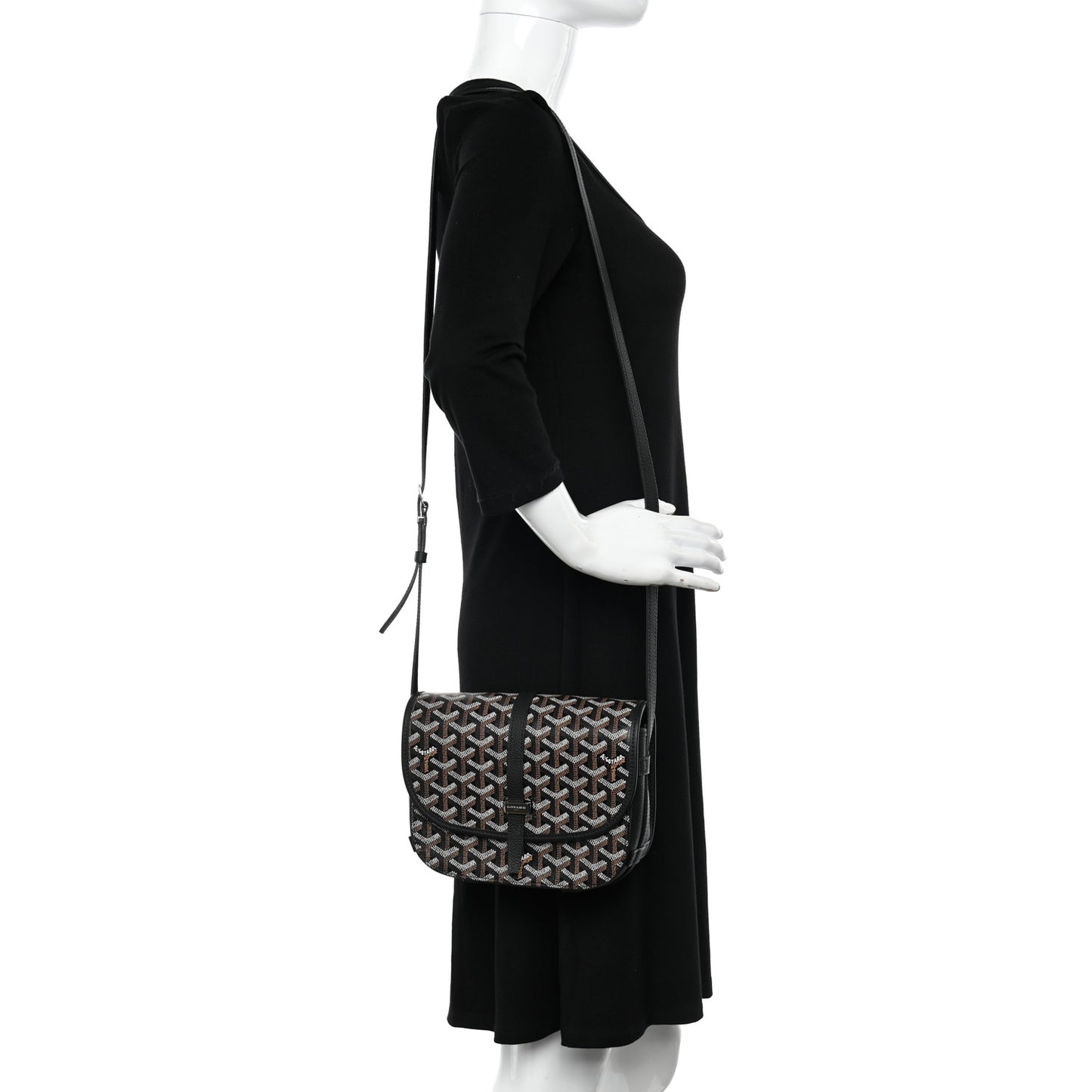 Goyardine Belvedere II PM Messenger Bag Black