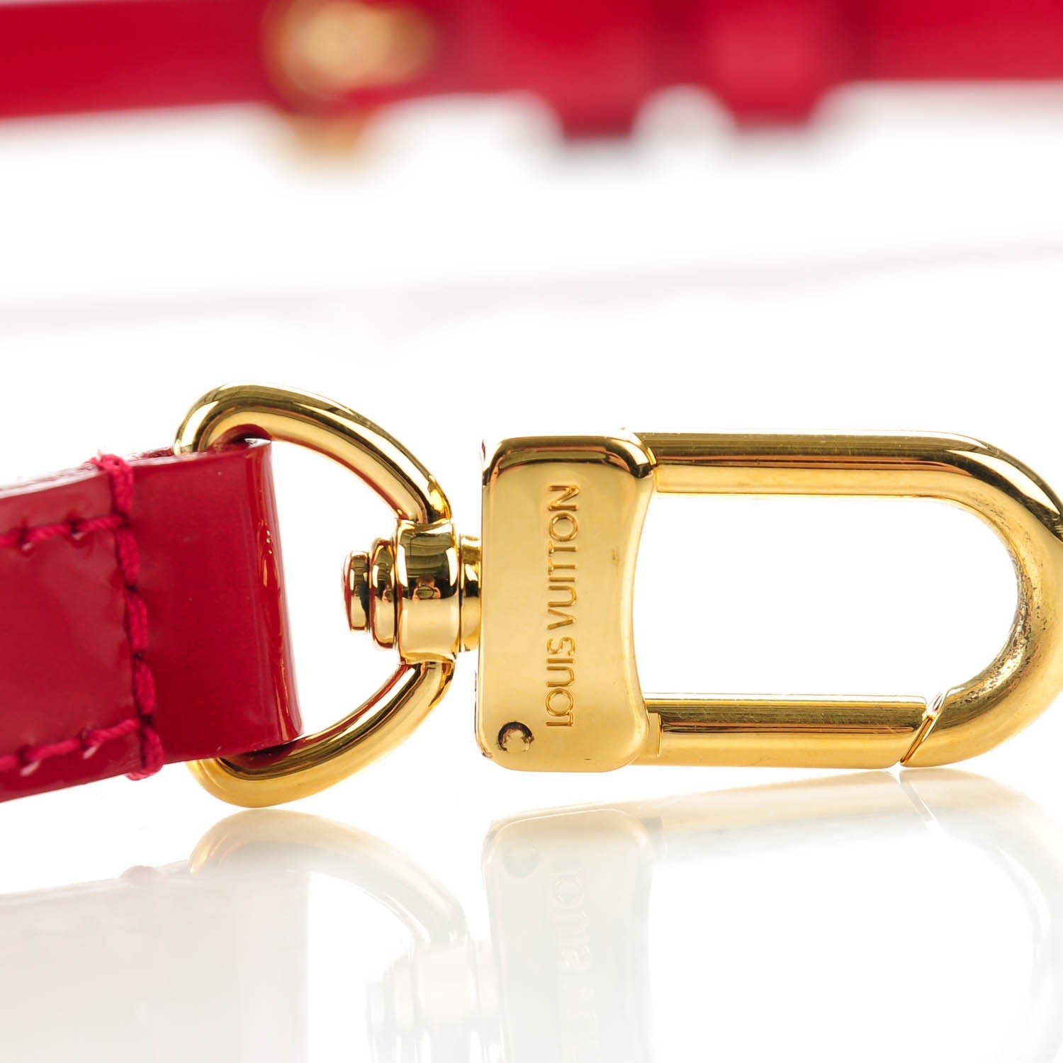Louis Vuitton Patent 16mm Adjustable Shoulder Strap Pomme D'Amour 3 of 6
