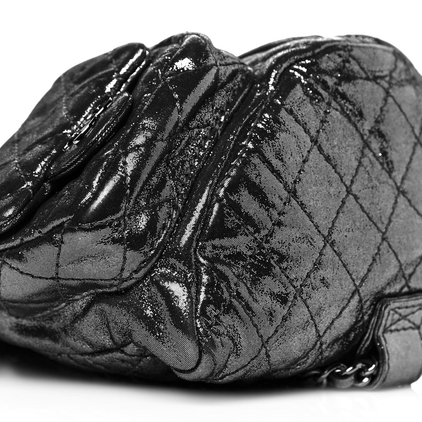 Iridescent Calfskin Mini Backpack Is Back Silver