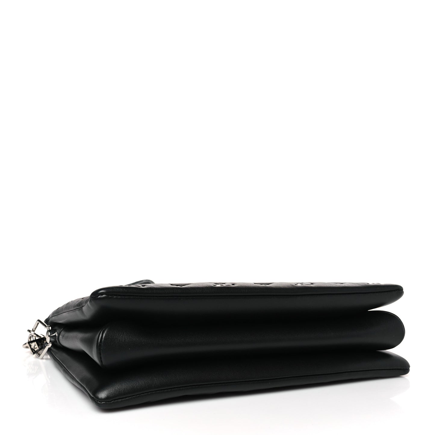 Lambskin Embossed Monogram Coussin MM Black Gray