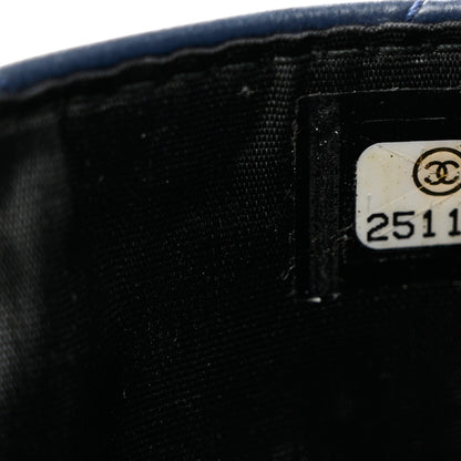 Chanel Aged Calfskin Quilted Gabrielle Card Holder Wallet Navy Black 8 of 8