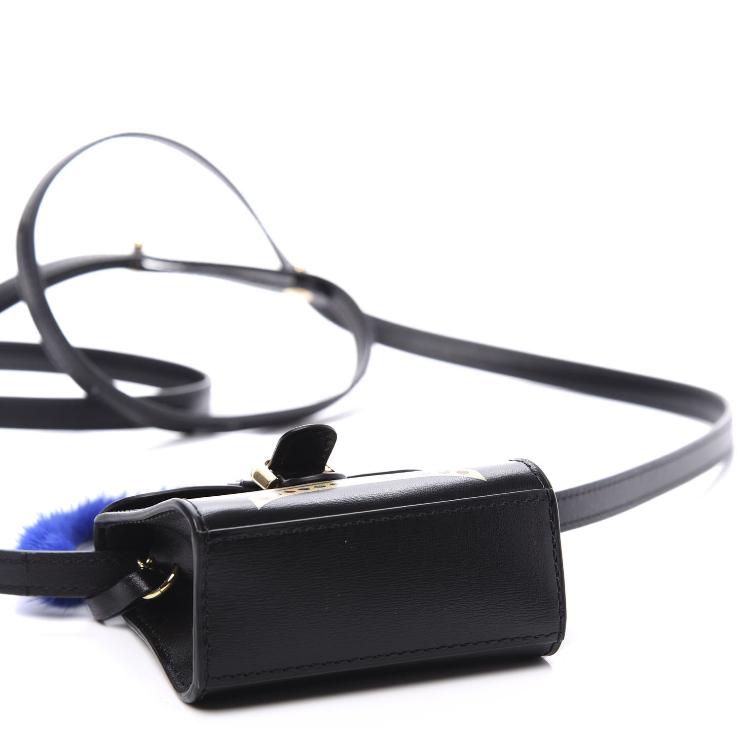 Delvaux Calfskin Print Byzantine Brillant Charm Strap Black 13 of 22