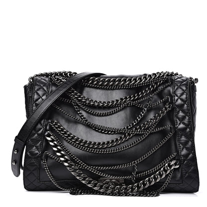 Chanel Calfskin Enchained XL Boy Flap Black 1 of 13