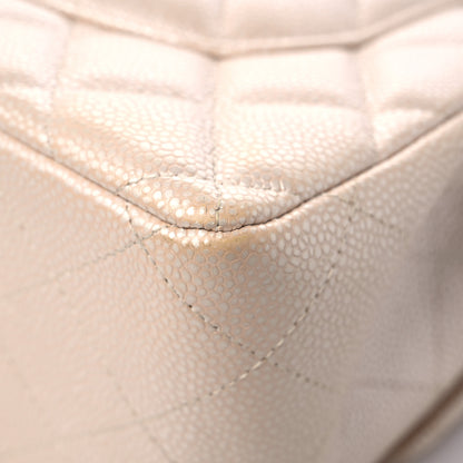 Chanel Pearly Caviar Quilted Jumbo Double Flap Light Beige 12 of 16