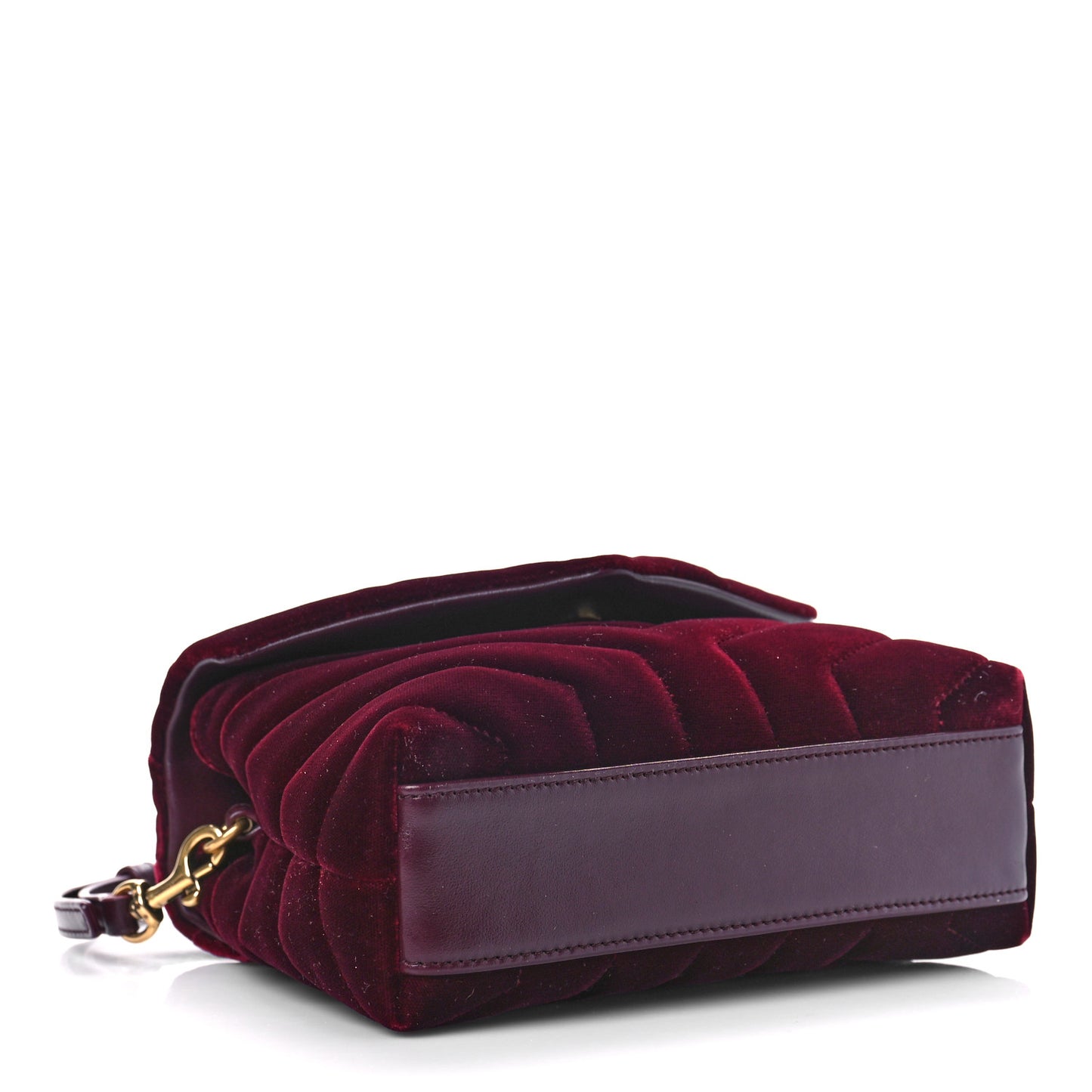 Velvet Y Quilted Monogram Toy Loulou Crossbody Bag French Burgundy