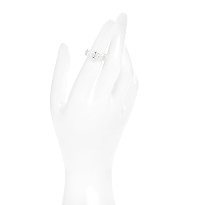 Hermes Sterling Silver PM Chaine d'Ancre Enchainee Band Ring 48 4.5 2 of 5
