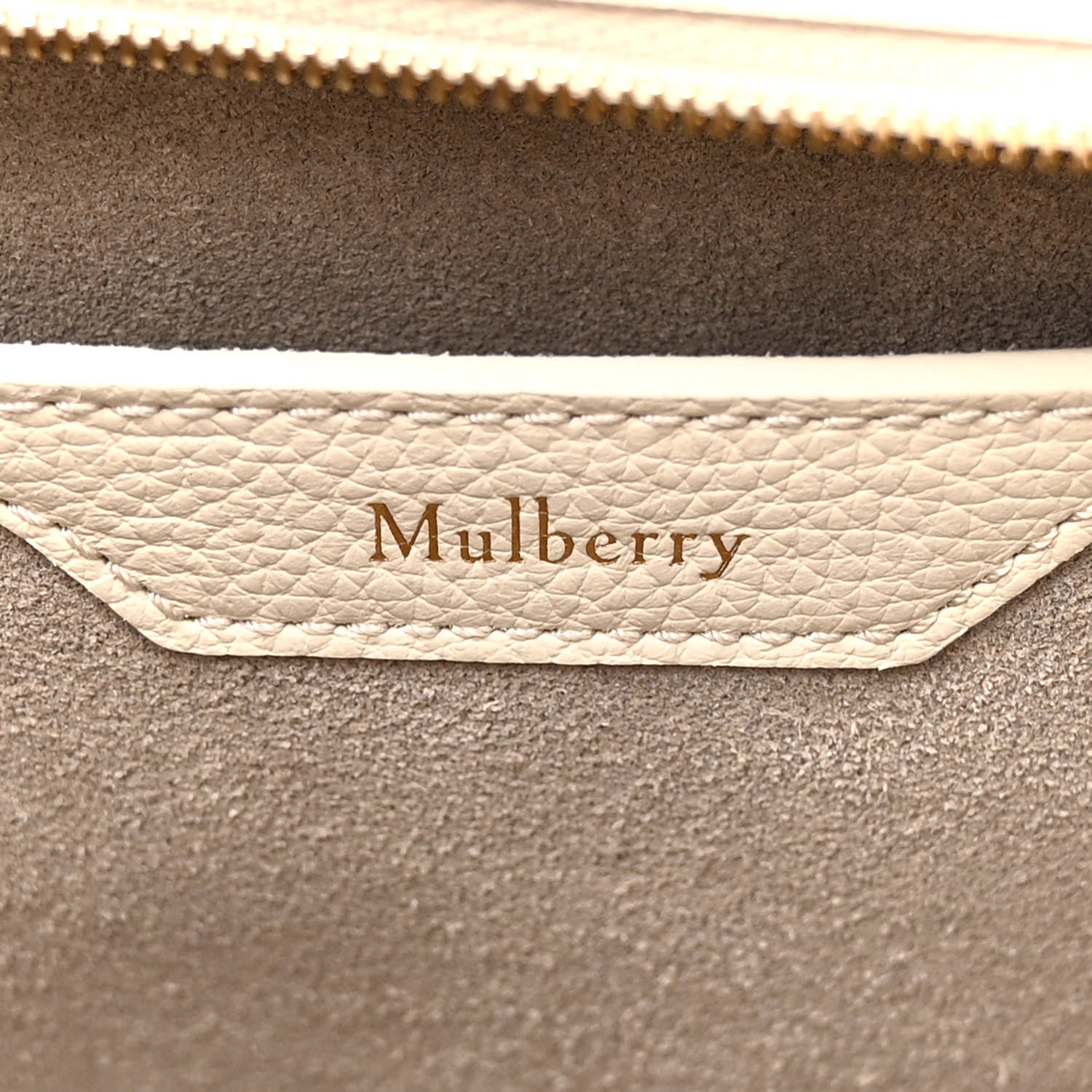 Mulberry Small Classic Grain Mini Zipped Bayswater Chalk 6 of 10