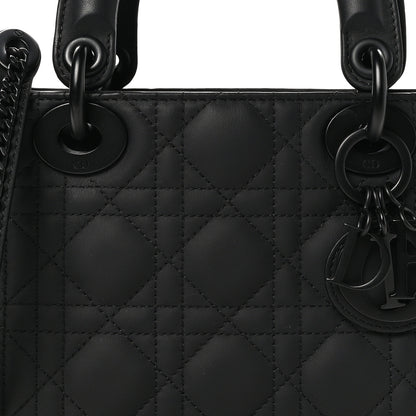 Christian Dior Ultra Matte Calfskin Cannage Mini Lady Dior Black 8 of 10