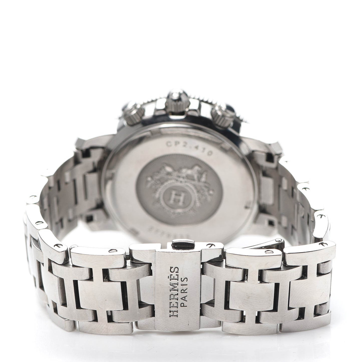 Stainless Steel 36mm Clipper Chronograph Quartz Watch Silver
