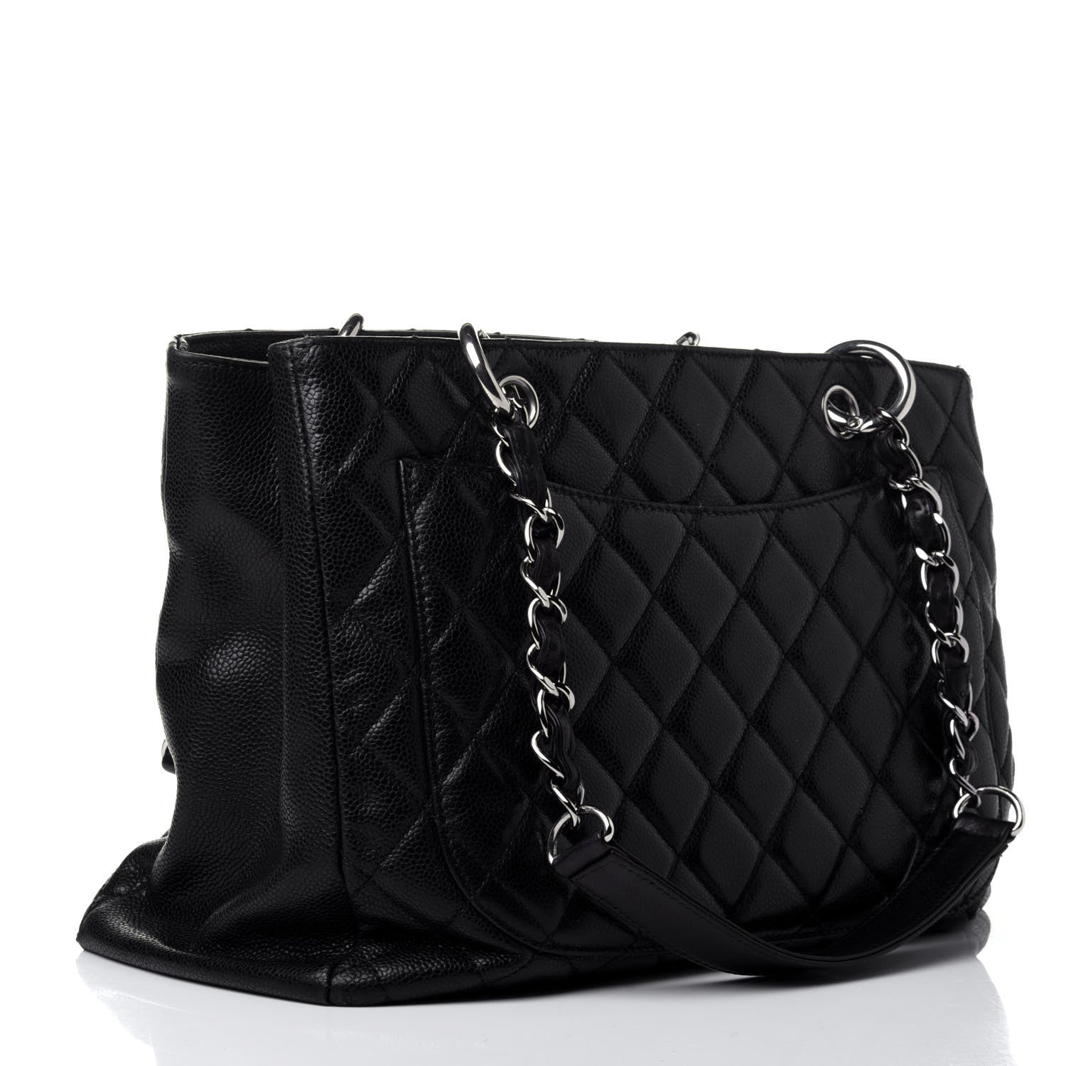 Chanel Caviar Quilted Grand Shopping Tote GST Black 3 of 10