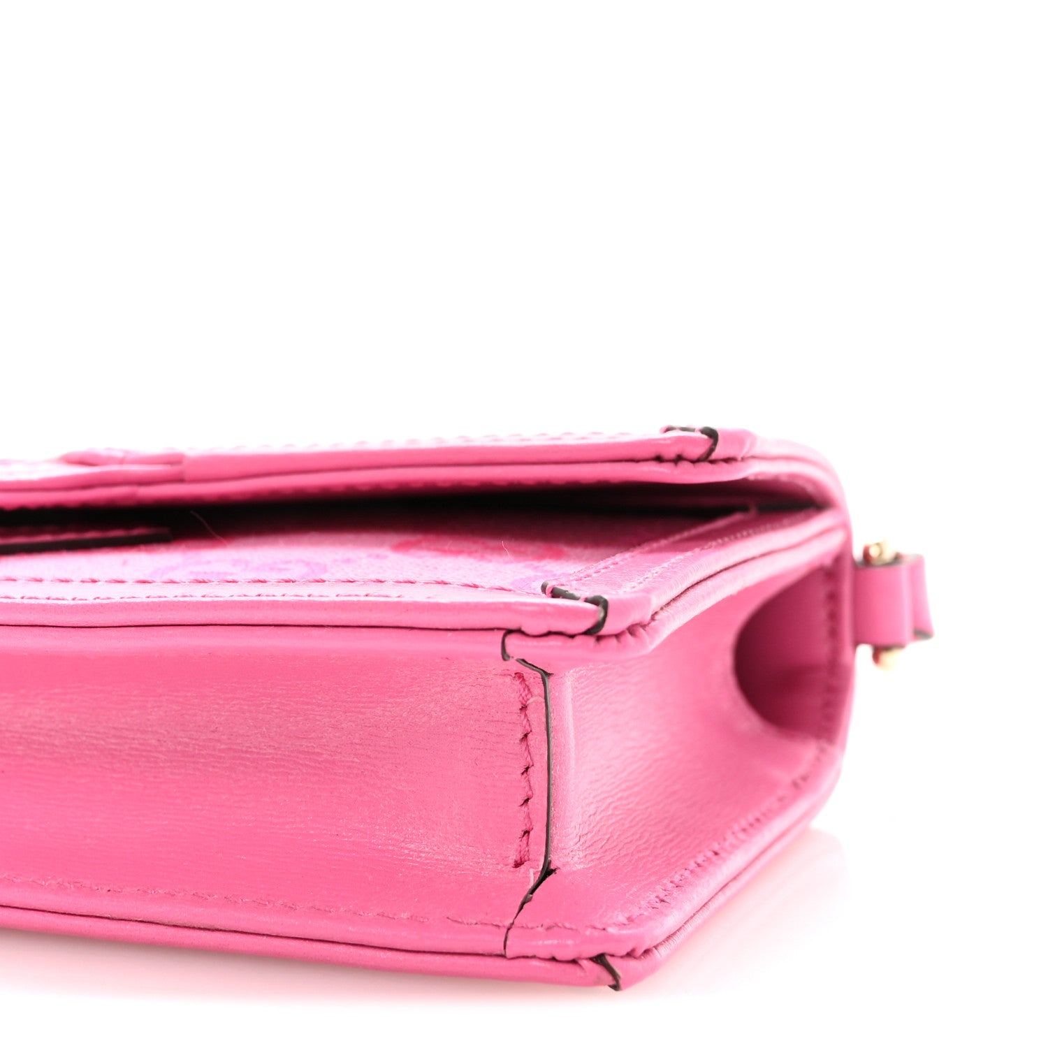 Gucci GG Monogram Scratch Lux Calfskin Mini Luce Shoulder Bag Rose Dark Blossom 9 of 10