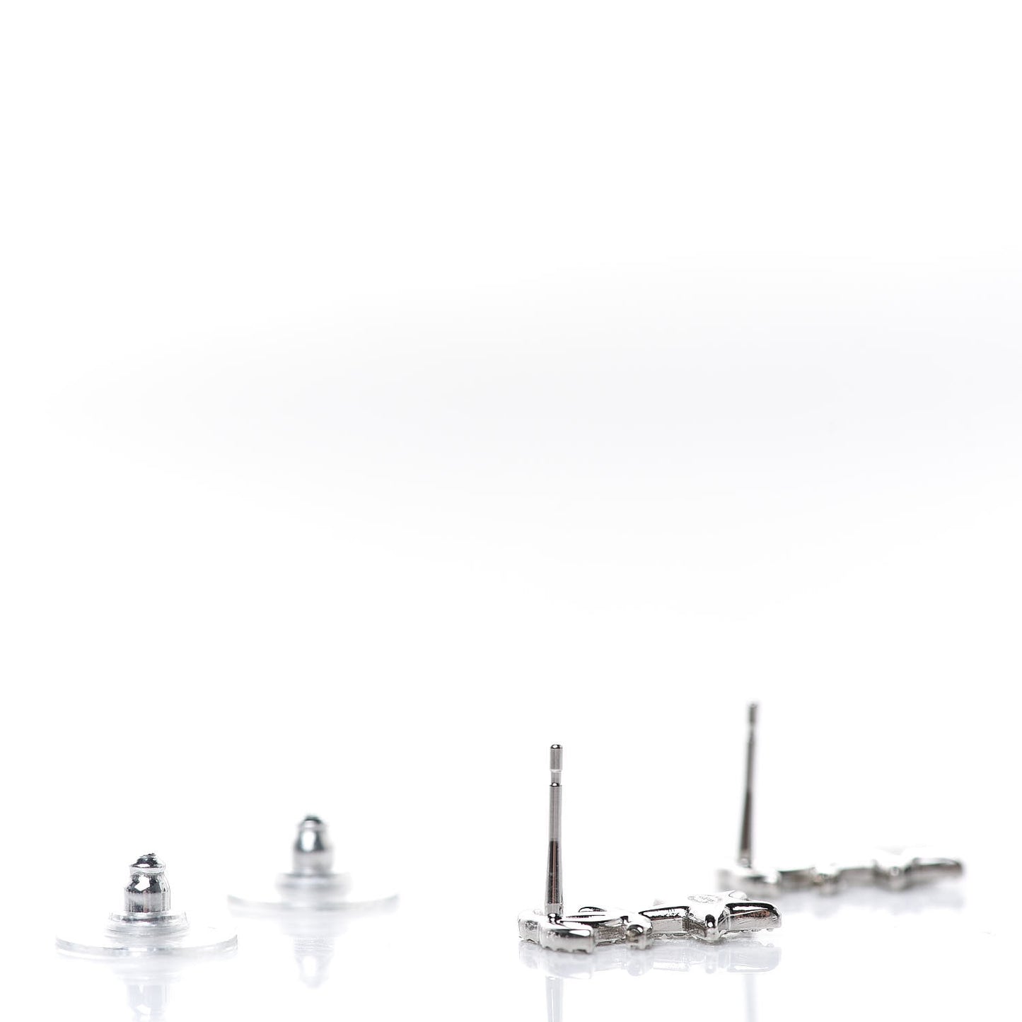Crystal CC Star Earrings Silver