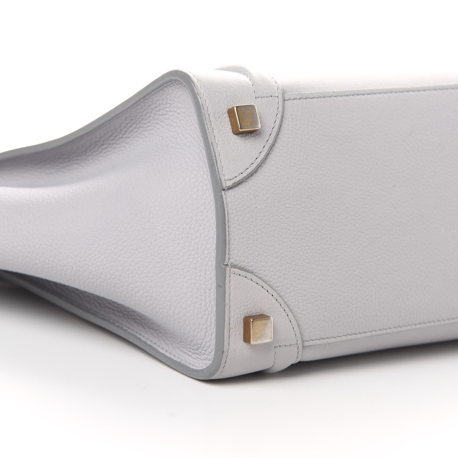 Celine Drummed Calfskin Micro Luggage Light Grey 10 of 12