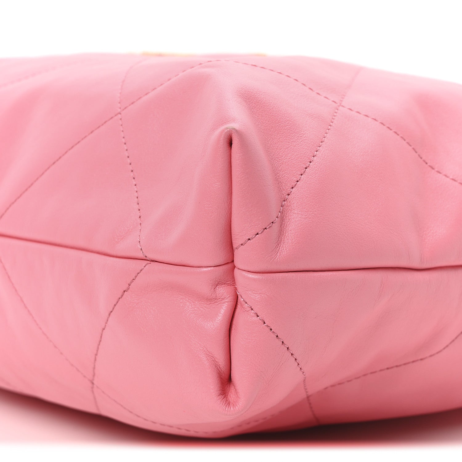 Chanel Shiny Calfskin Quilted Chanel 22 Drawstring Bag Coral Pink 11 of 11