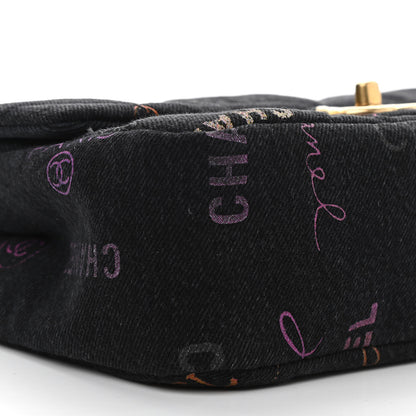 Chanel Denim Quilted Denim Mood Mini Rectangular Flap Black Multicolor 9 of 10
