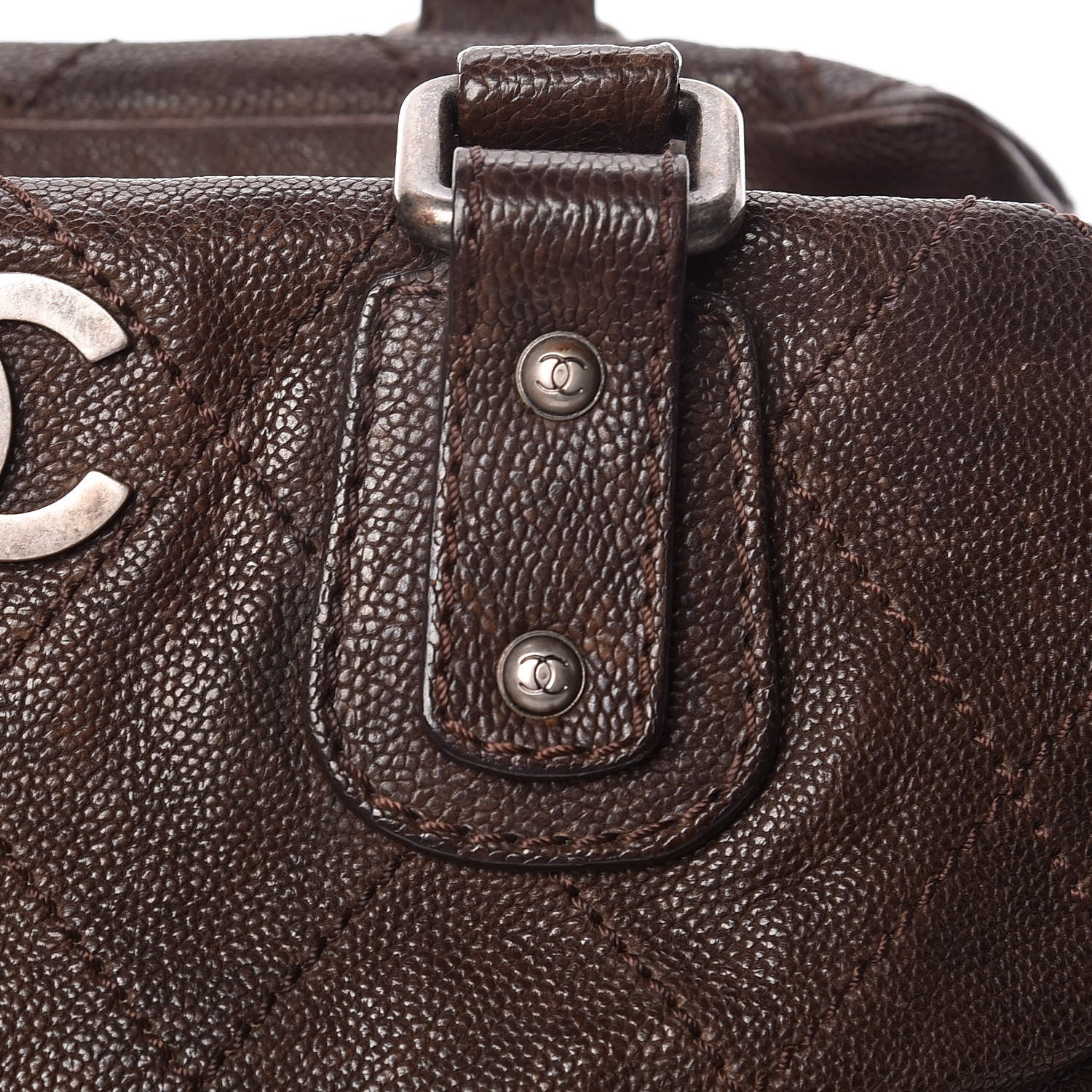 Chanel Caviar Small Outdoor Ligne Doctor Bag Brown 10 of 10