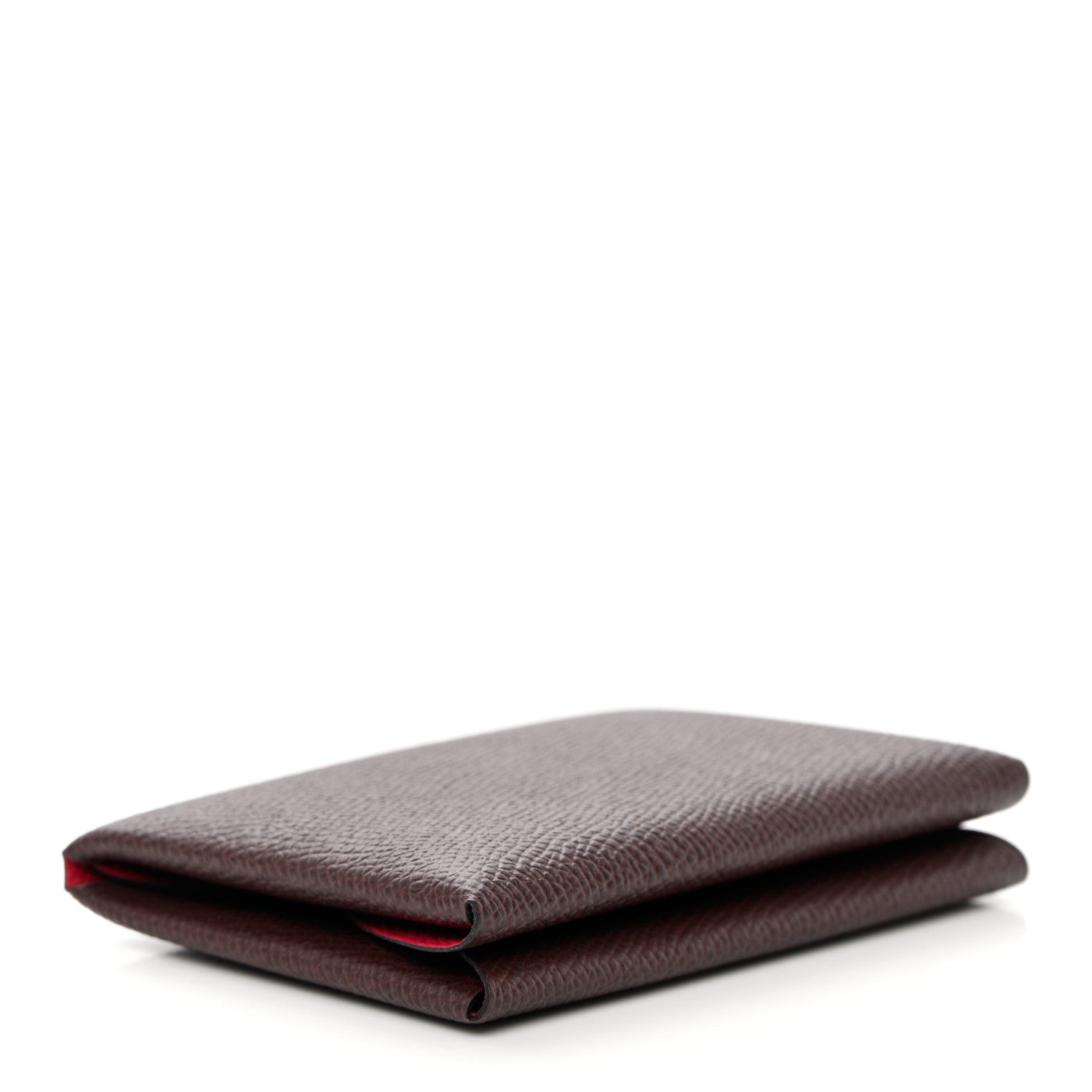 Hermes Epsom Verso Calvi Duo Card Case Rouge Sellier Framboise 4 of 8