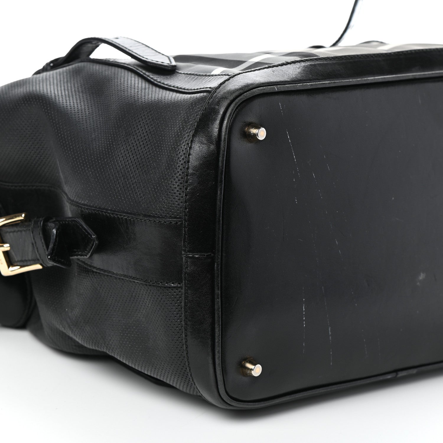 Burberry Beat Check Medium Ellers Satchel Black 8 of 14