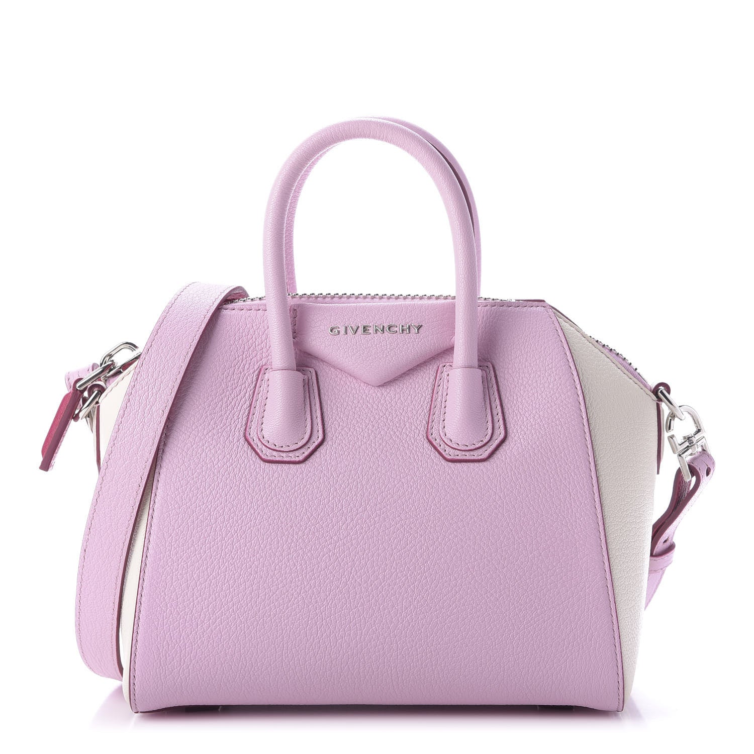 Givenchy Sugar Goatskin Mini Tri-Color Antigona Bright Pink White Fuchsia 1 of 9