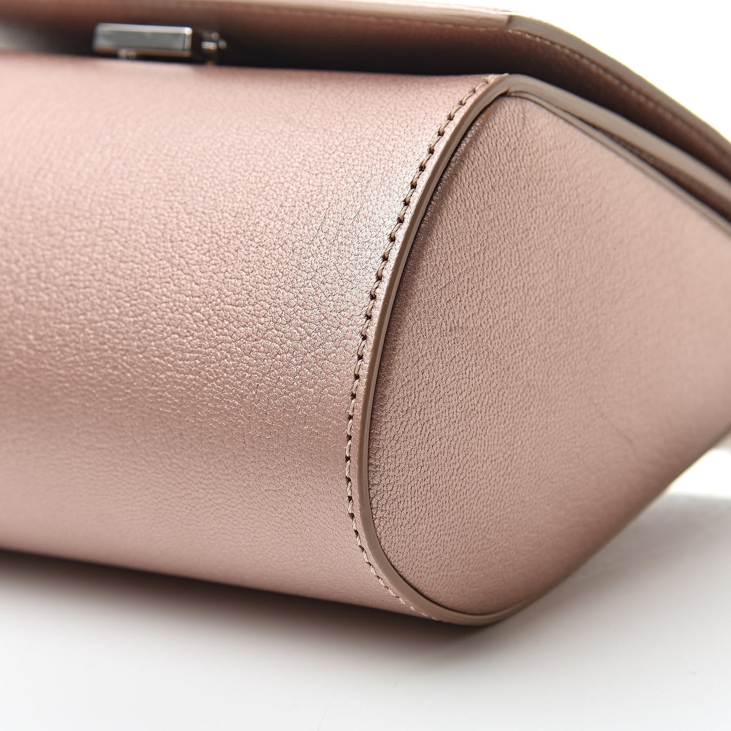 Metallic Calfskin Mini Pandora Box Chain Crossbody Bag