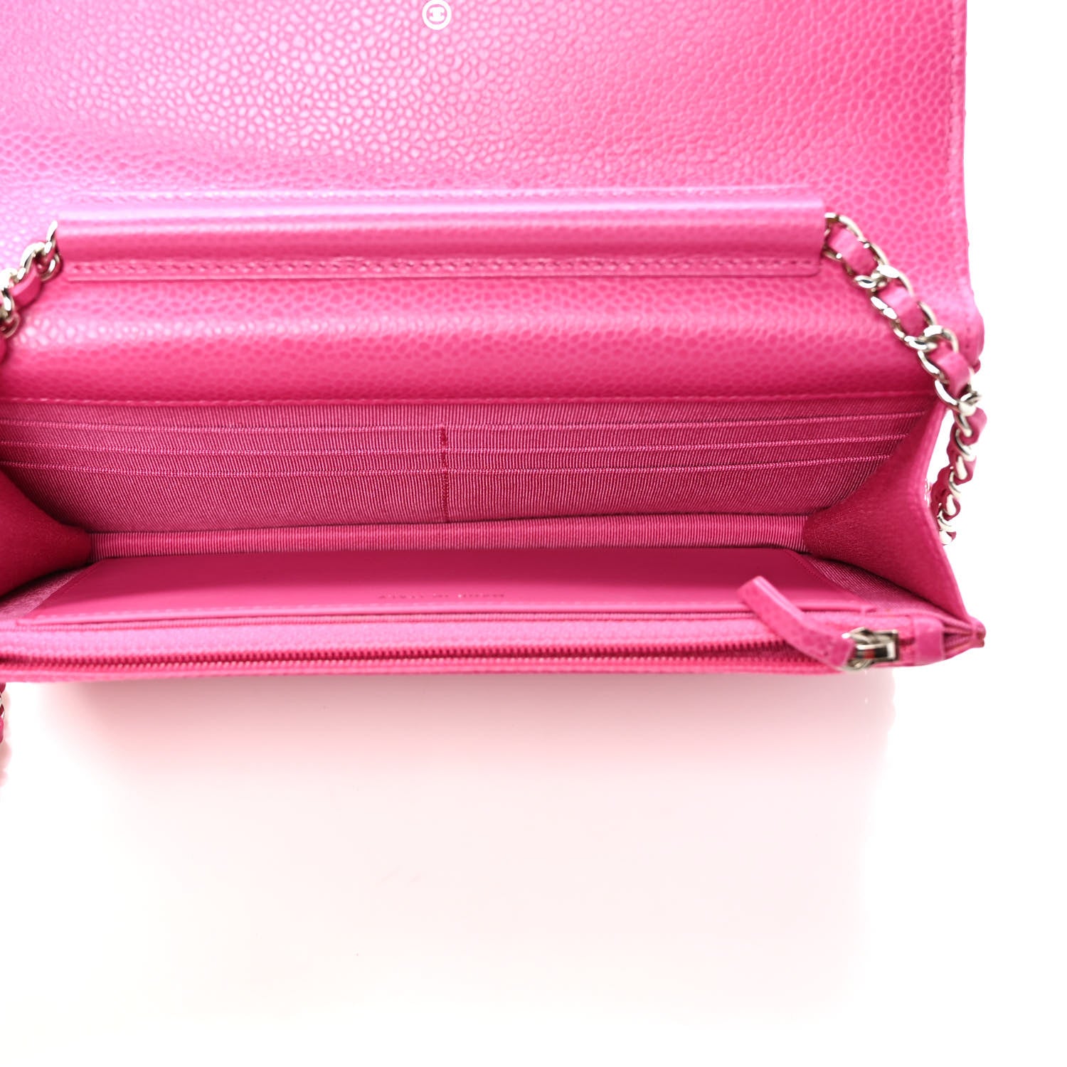 Chanel Caviar Quilted Wallet on Chain WOC Fuchsia 5 of 10