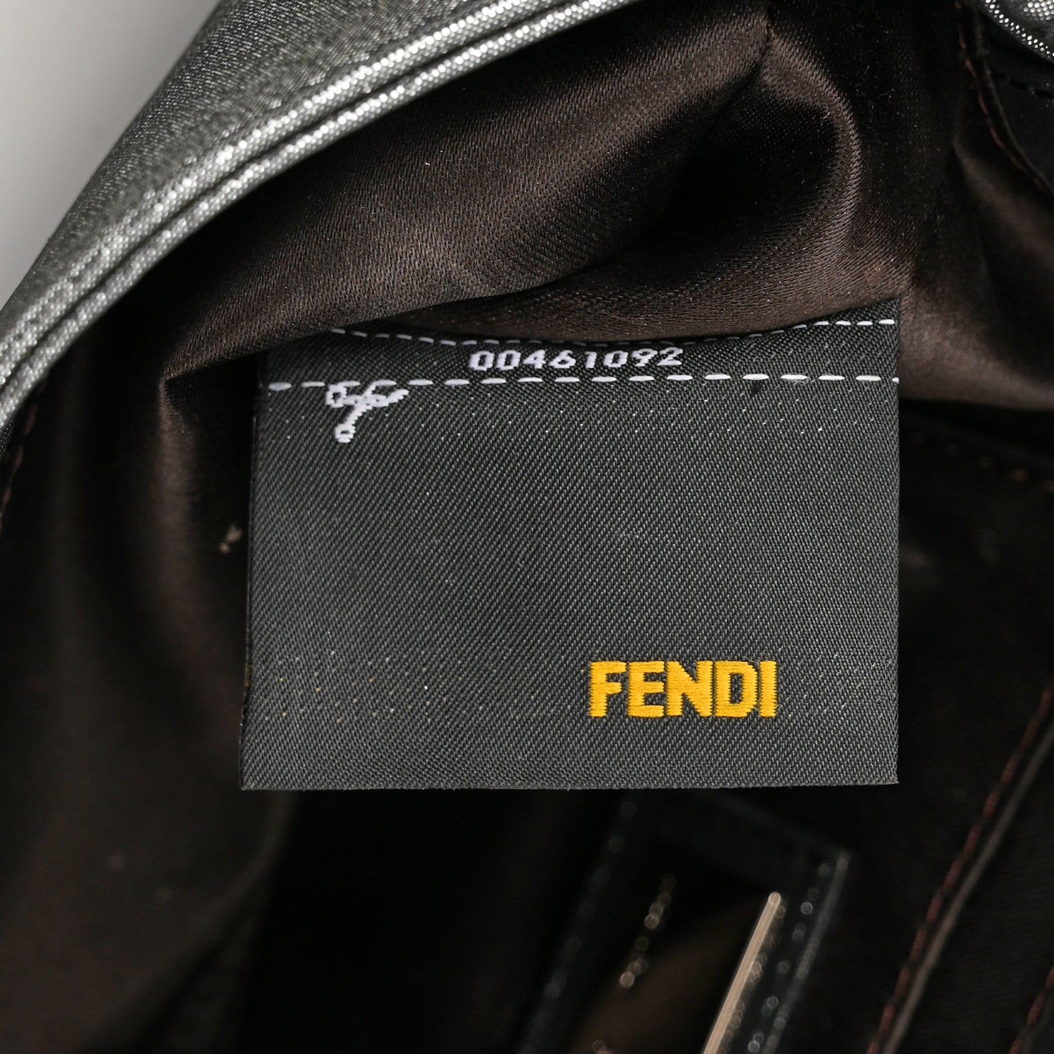 Fendi Metallic Calfskin Mia Pochette Silver 8 of 12