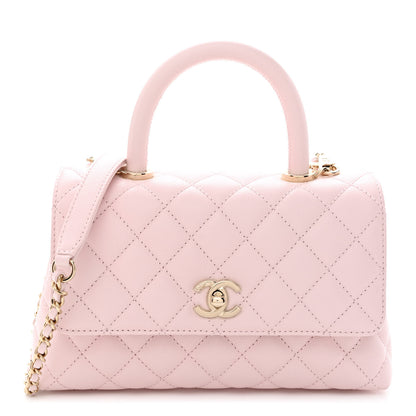 Chanel Caviar Quilted Mini Coco Handle Flap Light Pink 1 of 11