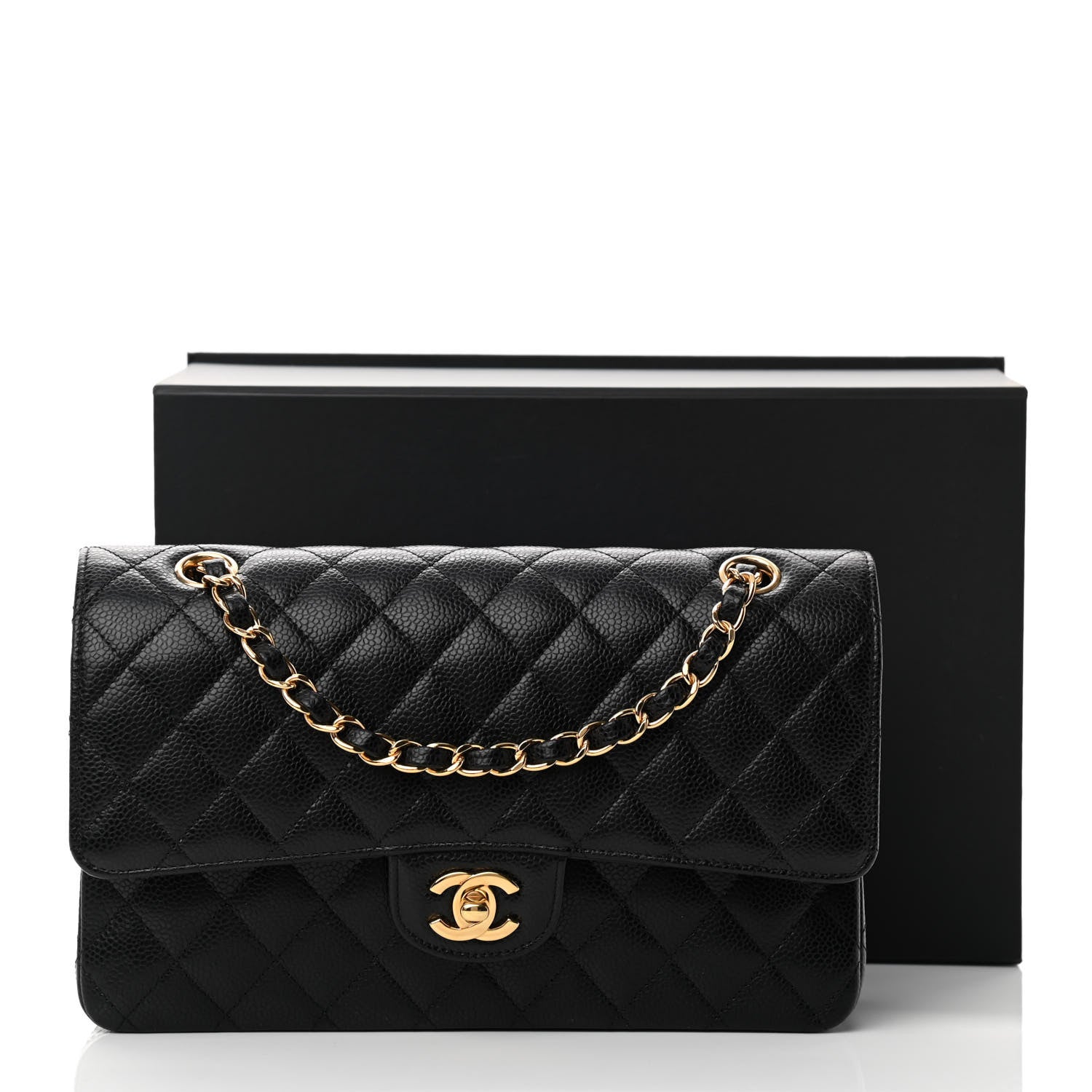 Chanel Caviar Quilted Medium Double Flap Black 14 of 14