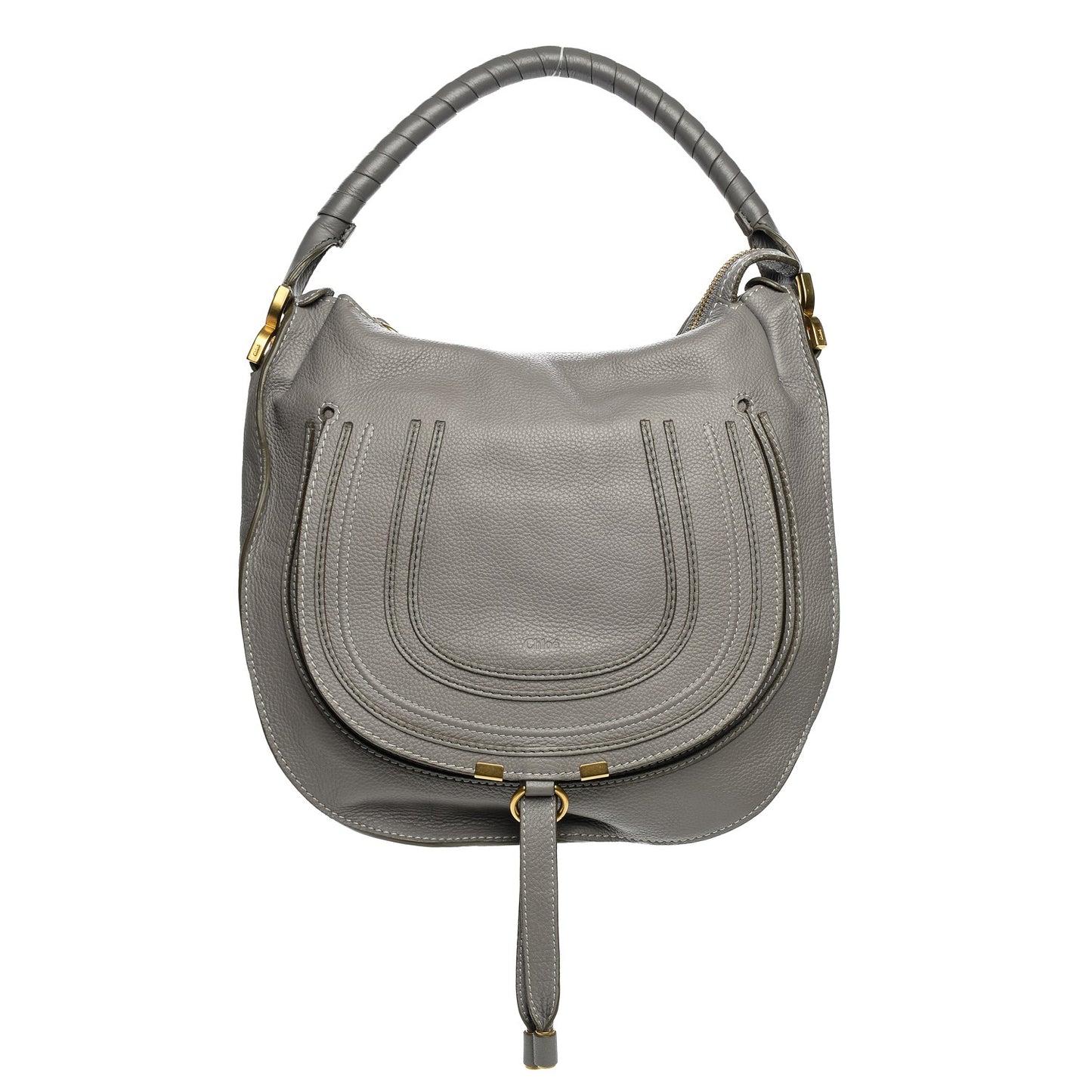 Calfskin Medium Marcie Hobo Cashmere Grey