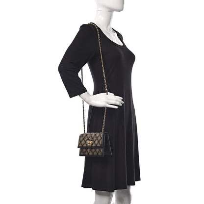 Chanel Lambskin Painted Mini Flap Black Gold 2 of 11