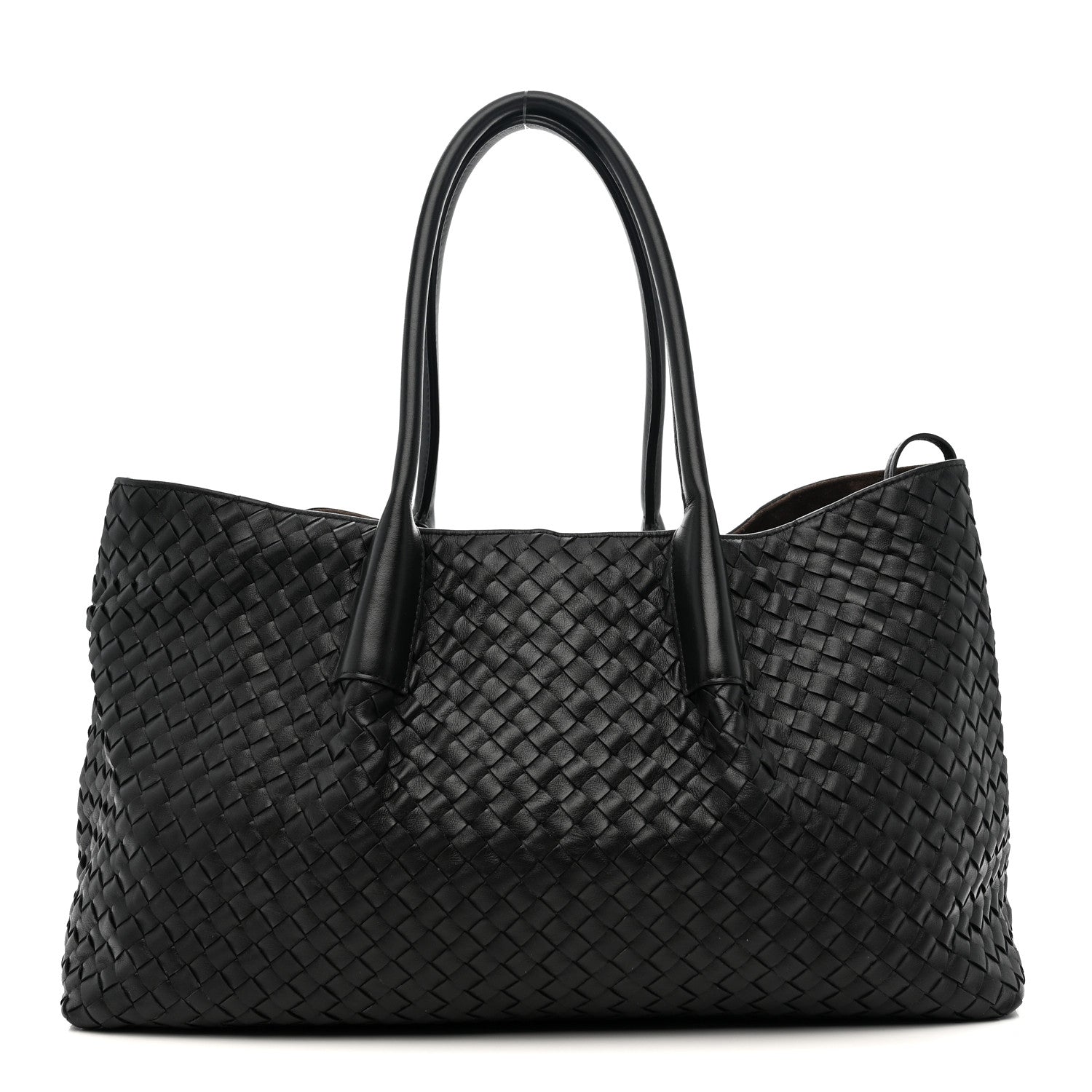 Bottega Veneta Calfskin Intrecciato Pinacoteca Reversible Tote Black Fondant 1 of 10