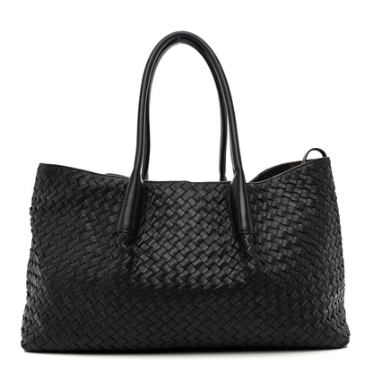 Bottega Veneta Calfskin Intrecciato Pinacoteca Reversible Tote Black Fondant 1 of 10