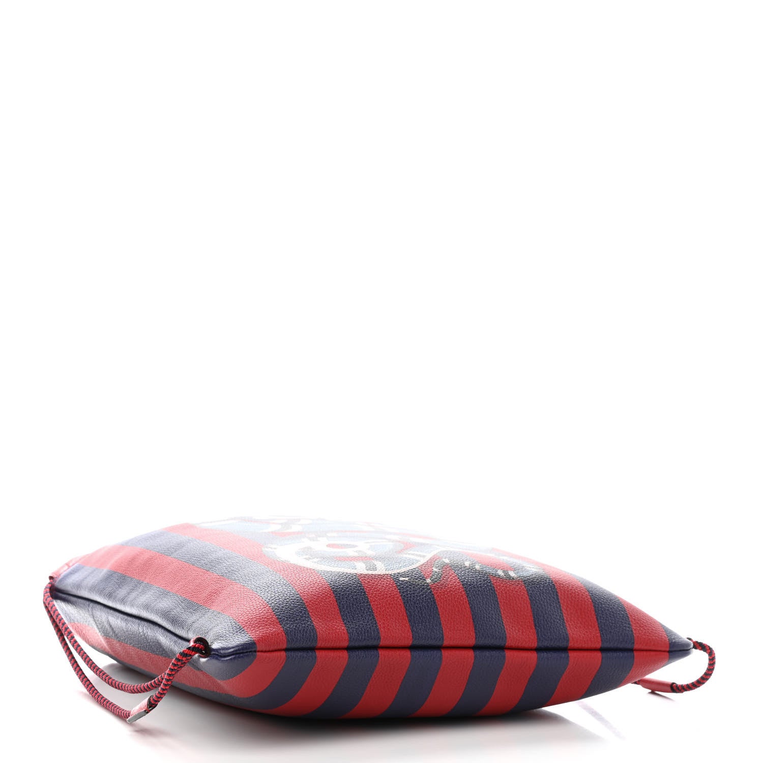 Gucci Calfskin Striped Kingsnake Drawstring Backpack Red 3 of 4