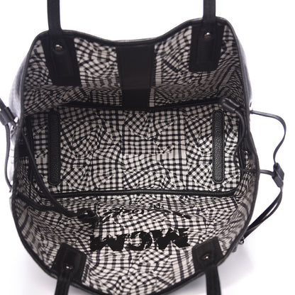MCM Visetos Medium Liz Reversible Shopper Tote Black 10 of 16