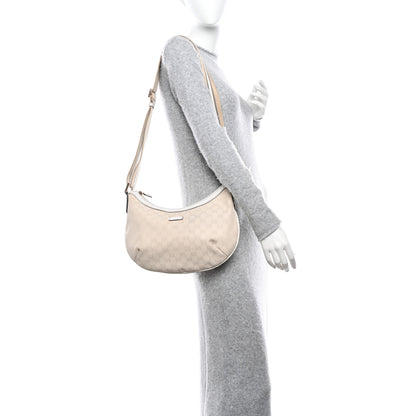 Gucci Monogram Medium Half Moon Hobo White 2 of 11