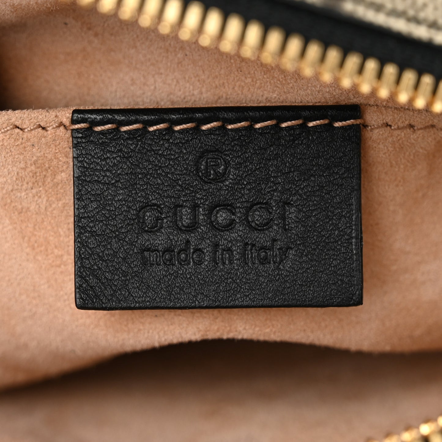 GG Supreme Monogram Patchwork Cat Round Shoulder Bag White Beige