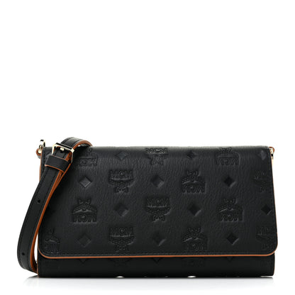 MCM Calfskin Ottomar Wallet On Chain Black 1 of 11