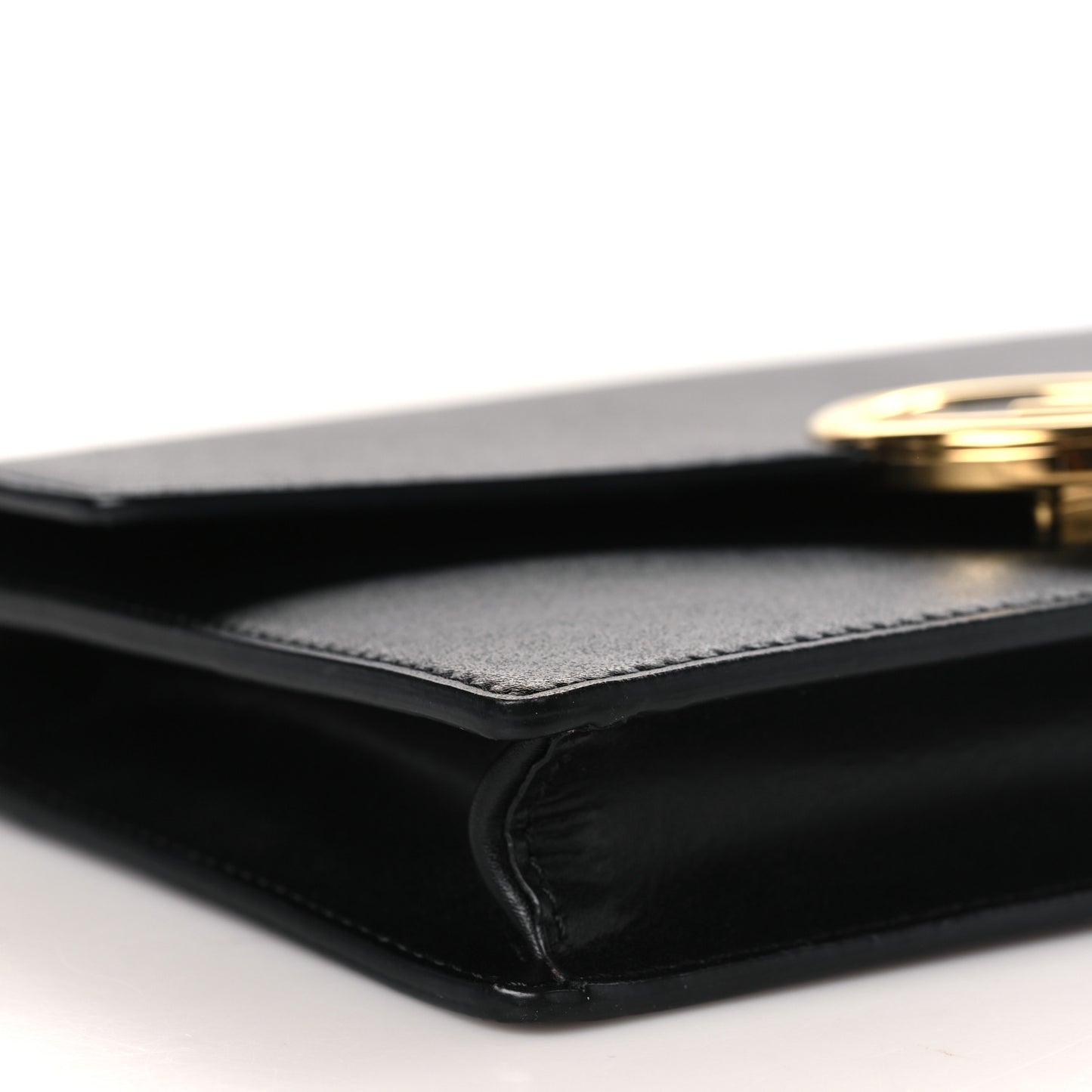 Vitello Liberty Lucido F is Fendi Medium Envelope Wallet on Chain Black