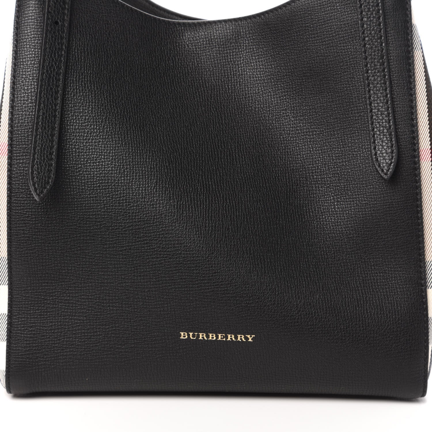 Burberry Grainy Calfskin House Check Small Canterbury Black 10 of 10