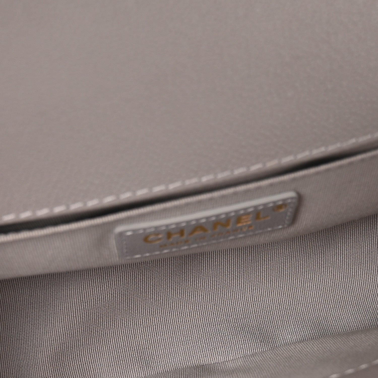 Chanel Caviar Quilted Chain Around Medium Boy Flap Grey 5 of 10